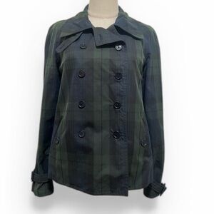 Brooks Brothers Blazer Jacket Blue Green Double Breasted Long Sleeve size 6